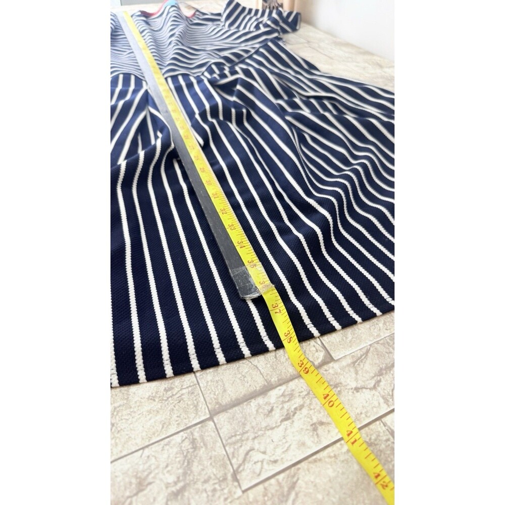 Draper James Women’s L Short Sleeve Striped Knit Dress Nautical NEW - Picture 12 of 15